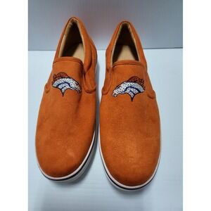 Denver Broncos Slip On Shoes Orange Team Logo Casual Sneakers